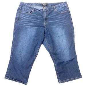 Nine West Denim Capris Womens Size 18W Dark Wash